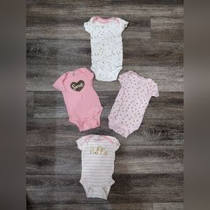 Gerber Baby Girl Onesies Size 3-6M